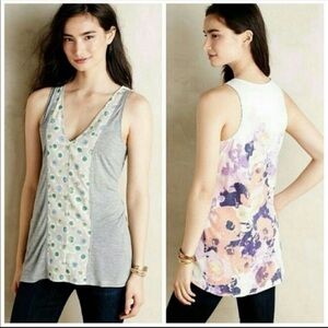 Anthropologie Porridge Flowing Floral Tank M